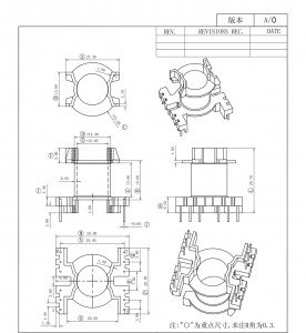 PQ2625 Vertical Transformer Bobbin (6+6P)