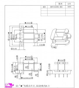 EI28 Transformer Bobbin 4 Pin F-2845