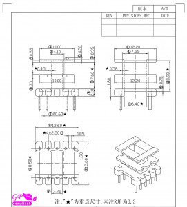 EE13 Transformer Bobbin 2 Section (5+5P)